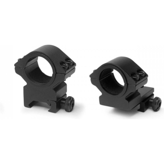 Konus 2-Piece Steel Riflescope Rings With Quick Release Lever 1" Low - Matte Black