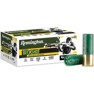 Remington Express Buckshot Shotshells 12ga 2-3/4" 9 plts #00 1325 fps 100/ct