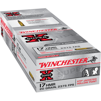 WINCHESTER SUPER X 17HMR 20G XTP JHP 50RD BX 1000RD CASE