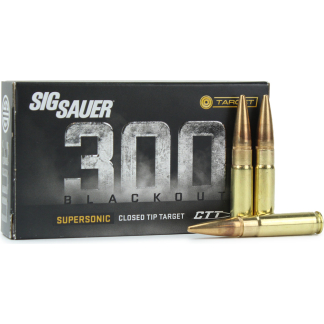 Sig Sauer Target Rifle Ammo 300 Blackout 125 gr. Closed Tip Target 20 rd.