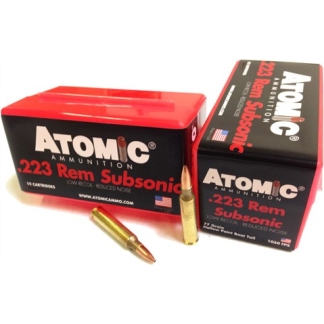 ATOMIC SUBSONIC 223 REM 77GR - BTHP 50RD 10BX/CS