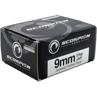 SCORPION 9MM LUGER - 124GR JHP 20RD 10BX/CS