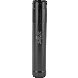 GRIFFIN ARMAMENT Bushwacker 46 suppressor black finish side view 1.50 inch diameter