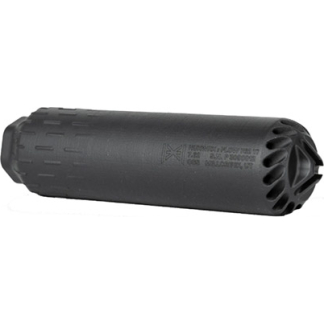 HUXWRX FLOW 762 titanium suppressor with included 5/8x24 muzzle brake, black finish
