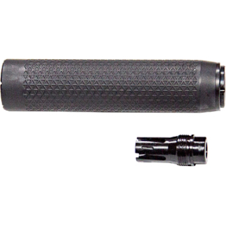 Radical Defense LS5-TI 5.56 suppressor in black with flash hider attached