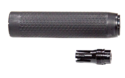 RAFLS5TI_1-2jpg | ATFirearms Radical Defense LS5-TI 5.56 suppressor in black with flash hider attached