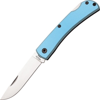 Bear & Son Locking Farmhand Folding Knife 2-3/4" Drop Point Blade Blue with Clip