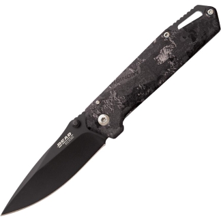 Bear & Son Brisk 3.0 Medium Folding Knife 2-7/8" Drop Point Blade Midnight Camo