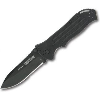 Bear & Son Blackhawk Point Man Sideliner Folding Knife 3-3/8" Drop Point Blade Black