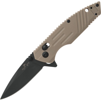 Bear & Son Zytel Slide Lock Folding Knife 2-3/4" Drop Point Desert Sand