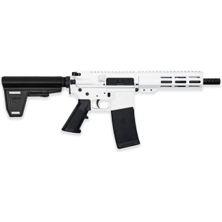 GLFA 223 Wylde Braced Pistol .223 Wylde 30rd Magazine 7.5" Nitride Barrel White Finish
