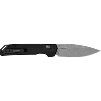 Kershaw Launch Iridium Folding Knife 3-2/5" Spear Point Blade Black