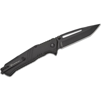 Smith & Wesson Extreme Ops Folding Knife 3-1/2" Tanto Blade Black with Glass Breaker Box