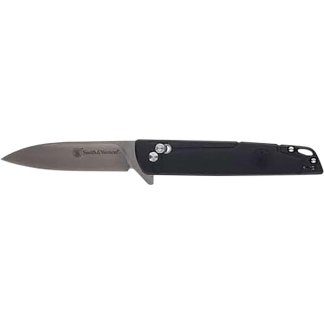 Smith & Wesson Special Ops EDC Folding Knife 3-3/10" Drop Point Blade Black