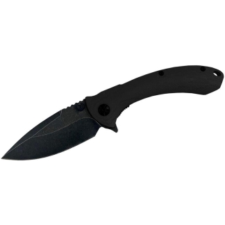 ABKT Elite Shadow Protector II Folding Knife 3-1/2" Drop Point Blade Black