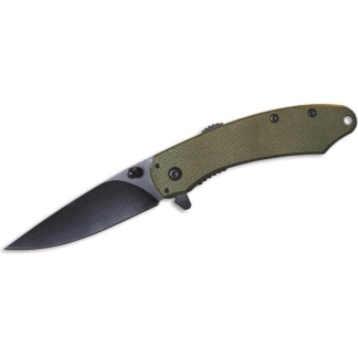 ABKT Elite Ember Folding Knife 2-3/4" Drop Point Blade Green