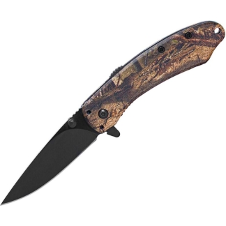 ABKT Elite Ember Folding Knife 2-3/4" Drop Point Blade Mossy Oak DNA