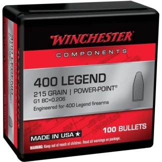 Winchester Rifle Bullets 400 Legend POWERPOINT 215 GR 100/ct