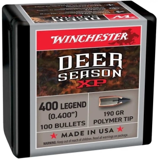 Winchester Deer Season XP Rifle Bullets 400 LEGEND 190 gr 100/ct
