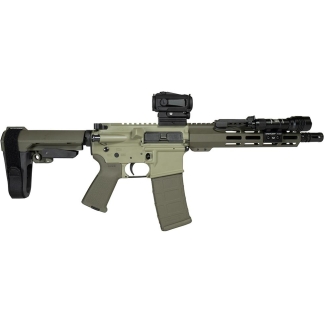 Shark Coast Grassy Knoll AR Pistol Bundle 5.56mm 30rd Magazine 10.5'' Threaded Barrel Vortex Sparc Red Dot Streamlight ProTac SBA3 Brace