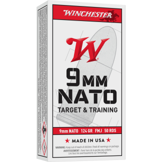 WINCHESTER 9MM 124GR FMJ 50RD BX 500RD CASE
