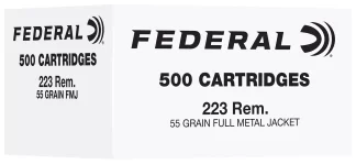 FEDERAL 223 REM 55GR FMJ 500RD/BX 2BX/CS