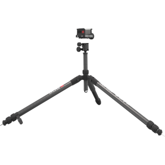Three‑legged tripod with a compact camera or sensor mounted on the head.