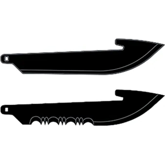 Outdoor Edge 2.5" Carry Drop Point Combo Black, 6 Blades