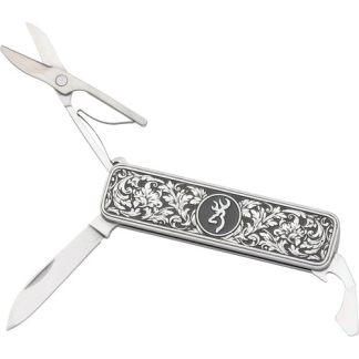 BROWNING KNIFE MORGAN FOLDER - MULTI FUNCTION SCROLL ENGRAVED
