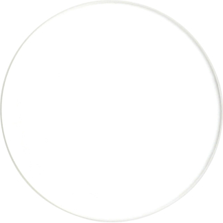 White circular dish seen from above with a faint gray rim on a white background