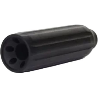 Black cylindrical device with a five-hole circular opening at one end.