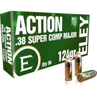 ELEY ACTION 38 SUPER 124GR FMJ - COMPETITION 50RD 20BX/CS