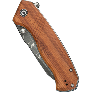 CIVIVI KNIFE PLACOID 3.67" - WOOD/DIMASCUS BLADE LINER LOCK