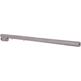 Gray linear actuator with mounting bracket on the left, extending horizontally to the right.