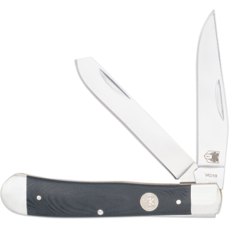 COBRATEC TRAPPER TWO BLADE - G-10 BLACK/SS SLIP JOINT