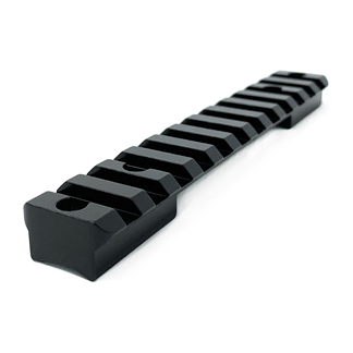 Long black plastic bar with evenly spaced rectangular ridges along its length, viewed at an angle