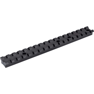 Black Picatinny rail section for mounting sights and accessories on firearms or airsoft guns.