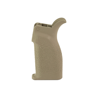 Tan textured polymer pistol grip for a rifle
