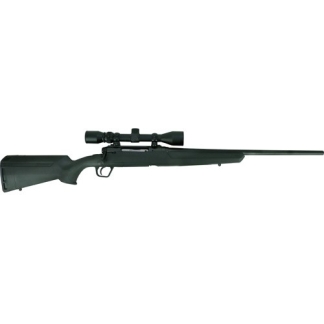 Bolt-action sniper rifle with mounted scope, shown in side profile for precision shooting.