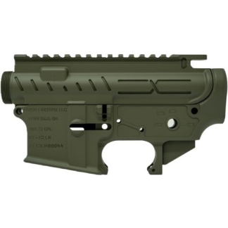 FAXON AR-15 X-TRA LITE - RECEIVER SET OD GREEN STRIPPED