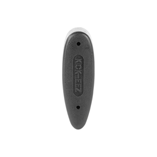 Black ergonomic tool handle with two small holes and an embossed brand mark along the center.