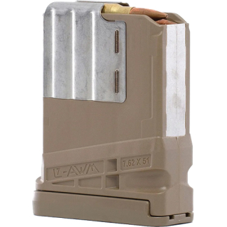 LANCER MAGAZINE L7AWM SR-25 - 7.62X51 5RD OPAQUE FDE GEN 2