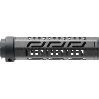 Carbon fiber-style rifle suppressor (silencer) with vented body and mounting collar