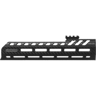 Black Lancer AR-15 handguard with M-LOK slot pattern and a top Picatinny rail