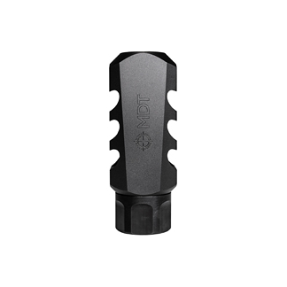 MDT hex bit holder with knurled black sides and magnetic bit socket at the bottom, shown vertical.
