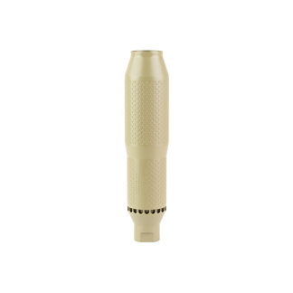 Beige cylindrical device with a knurled texture and a small bottom connector, shown from the side.