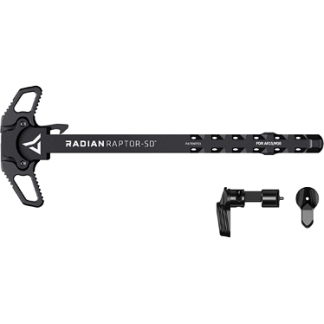 Radian Raptor-SD bow press bar with clamp and mounting hardware against a white background.