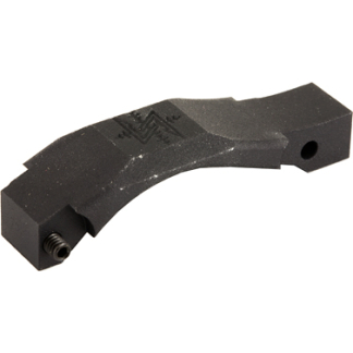 Curved black plastic mounting bracket with a threaded insert on one end.