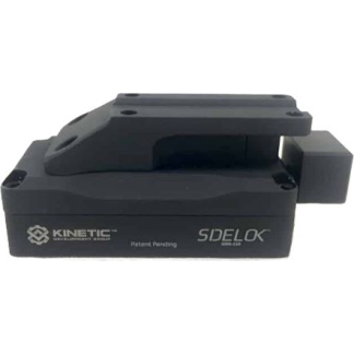 Black Kinetic SDEL0K patent-pending clamping tool with an adjustable jaw and side lever, viewed from the side.