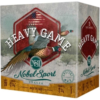 Nobel Sport Heavy Game Shotshells 20 ga 2-3/4" 1 oz 1250 fps #7.5 25/ct